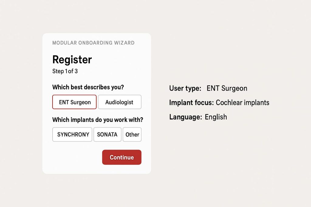 myMED-EL for Professionals interface concept