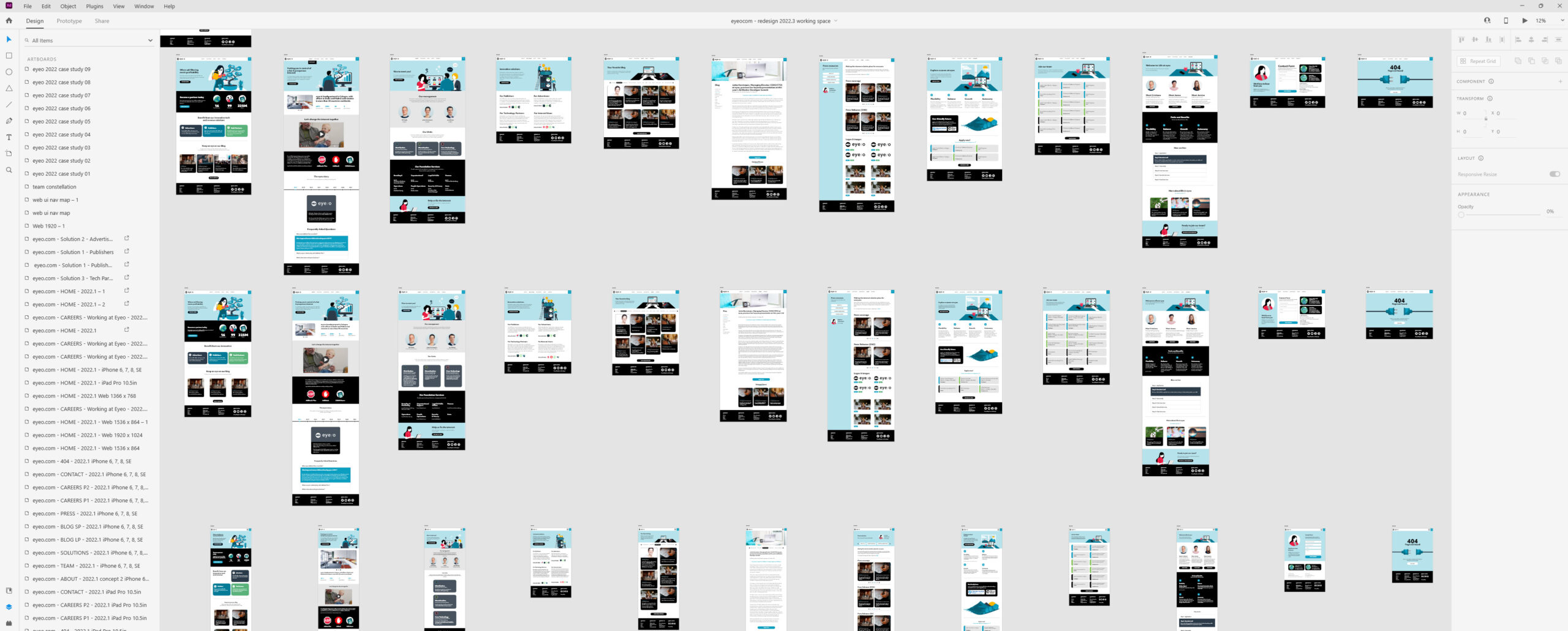 UI variations and working space