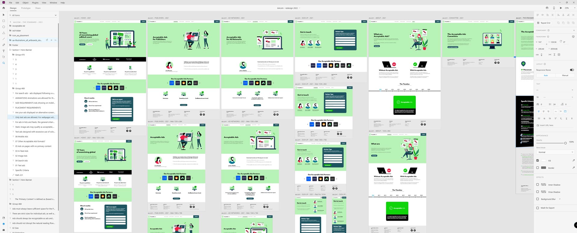 Acceptable Ads UI variations and working space