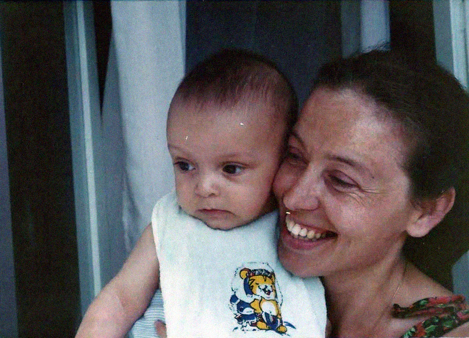 Paul & Mum laughing.