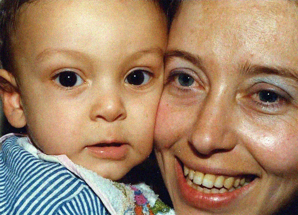 Paul & Mum's blue eyes.
